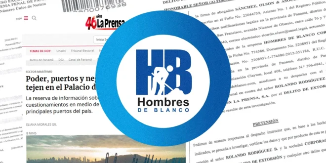 Querella penal de Hombres de Blanco contra Corporación La Prensa por presunta extorsión en Panamá.