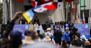 Presidente José Raúl Mulino durante la inauguración de Little Panama Way en Brooklyn Nueva York
