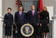 Donald Trump recibiendo a Xi Jinping en la Casa Blanca durante la visita oficial.