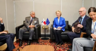 Reunión bilateral entre Úrsula von der Leyen y José Raúl Mulino sobre cooperación fiscal y energética