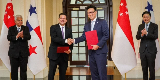 Firma del acuerdo estratégico entre autoridades de Panamá y Singapur