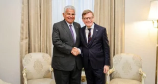 El presidente José Raúl Mulino recibe al ministro de Relaciones Exteriores de Alemania en el Palacio de las Garzas.