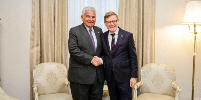 El presidente José Raúl Mulino recibe al ministro de Relaciones Exteriores de Alemania en el Palacio de las Garzas.